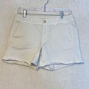 American Eagle Outfitters Midi Shorts White Super Stretch X Size 6